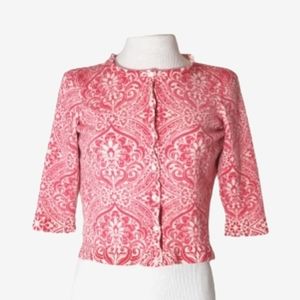 Ann Taylor Extra Fine Marino Wool Blend Cardigan Pink Size LP
